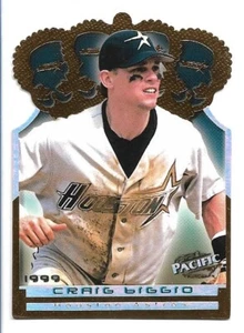1999 Pacific #28 Craig Biggio corona d'oro fustellate - Houston Astros - Foto 1 di 2