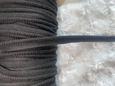 Ribete de algodón negro de 10 yardas con borde de cordón pequeño de 1/8" 3/8" de ancho* ver foto Foto 1 de 2