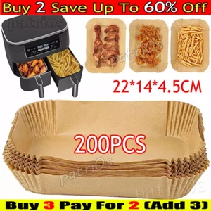 100-200X Air Fryer Paper Liners Disposable Non-Stick Parchment for Ninja Dual - Picture 1 of 20