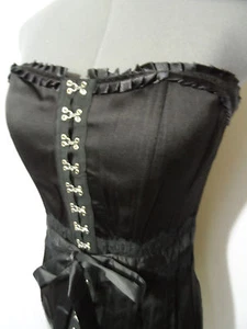 Nwt C.LUCE Hook & Eye Bustier Corset Top SM Black Vixen Intimate Sexy Lingerie - Picture 1 of 8