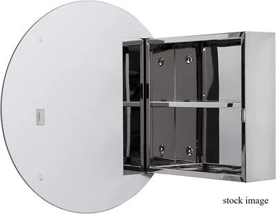 Armário de espelho de porta circular Croydex WC836005 Severn, aço inoxidável - Imagem 1 de 4