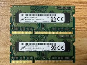 Micron 8GB (2 x 4GB) PC3L-12800S SoDIMM DDR3-1600Hz Laptop RAM - Picture 1 of 1