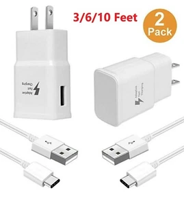 2x Fast Wall Charger+Type-C CABLE for Original Samsung Galaxy S20 S21 Note 20 5G - Picture 1 of 3