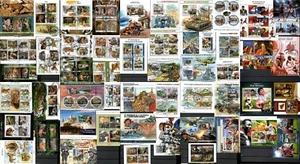 1,500 different MINI & SOUVENIR SHEETS CTO composition Lot updated in 2025 #1500 - Afbeelding 1 van 18