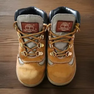Timberland 15745 Kid's Wheat Brown Leather Waterproof Field Boots Youth Size 13 - Picture 1 of 12
