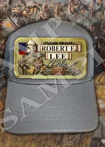Robert E. Lee Signatures Serie Civil War Themed Classic Trucker Style ballcap - Picture 1 of 12