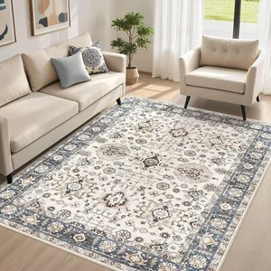 New-Area Rugs for Living Room: 5x7 Washable Rug Vintage Pattern Large Non-Slip S - Picture 1 of 5