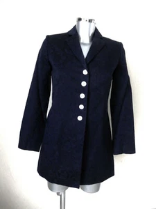 Paule Ka - Veste Blazer - T. 36fr - 100% Coton Marine imprimé floral - Neuve - Foto 1 di 8