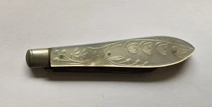 Taschenmesser Perlmutt MAIGLÖCKCHEN, Silberschneide, Sheffield 1896 - Bild 1 von 4