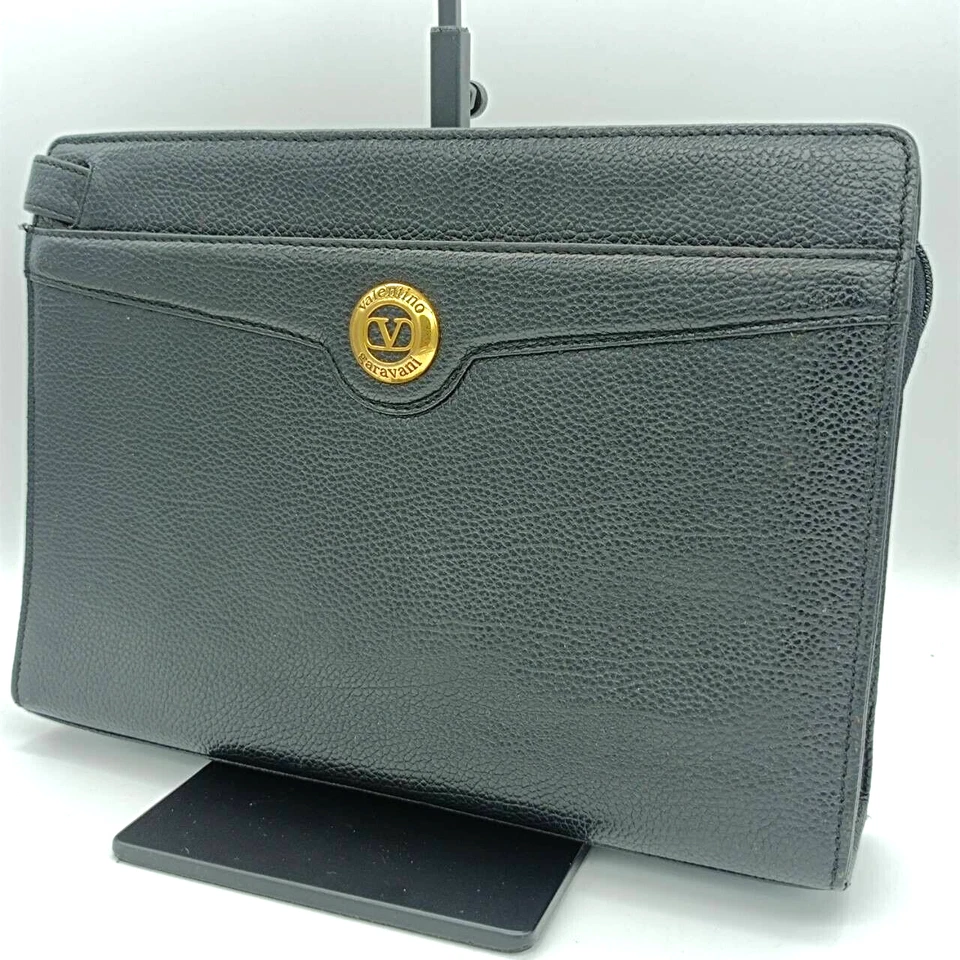 Valentino Garavani Bolso sin asas Bolso de mano Cartera Negro Rango AB Foto 1 de 4