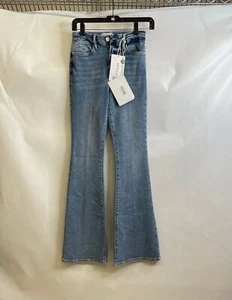 FRAME Le Super High Flare Jeans Women's Size 25 Blue LSHF793 - Picture 1 of 4