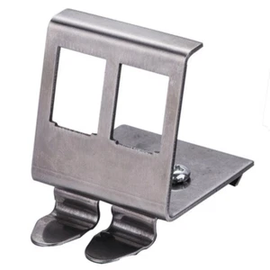 2 Fach Hutschienenadapter für RJ45 Keystone Modul LAN CAT. 6, 6a,7, 8 Halterung - Bild 1 von 1