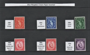 Wilding Specialist S10a - S75a Blue Phosphor / Cream Paper Inverted MNH - Bild 1 von 1
