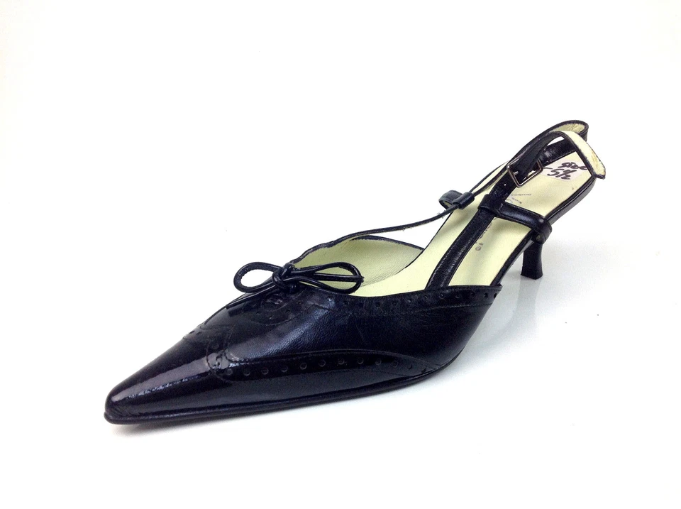 Versani "Dapreto" Black Sling Back Heels  Womens US Size 5.5 B - Image 1 of 1