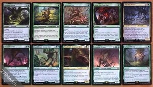 Set of 10 Lord of the Rings Treefolk *NM* EDH Commander Magic MTG LOTR Tree Folk - Picture 1 of 3