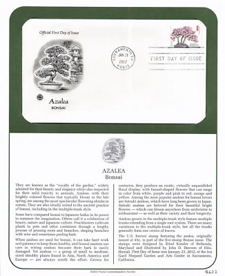 First Day Cover, Postal Commemorative Society 2012, Azalea, Bonsai, 4622 - Image 1 of 2