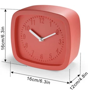 KIMOMT Desk Clock Home Decoration Resin Shelf Clock - Unusual Red Design. - Picture 1 of 6