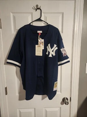 100% Authentc Derek Jeter 1998 NY Yankees Mitchell & Ness BP Jersey Sz 52 XXL  - Image 1 of 4