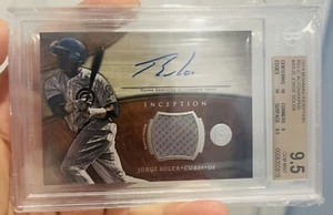 Jorge Soler 2014 Bowman BGS 9.5 / 10 Inception AUTOGRAPH Game Used JERSEY PATCH - Picture 1 of 2