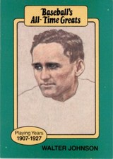 1987 Hygrade Baseball's All-Time Greats Walter Johnson Washington Senators #3B