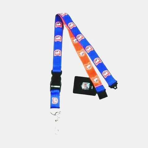 DENVER BRONCOS THROWBACK RETRO LOGO 2TONE/REV LANYARD KEYCHAIN KEYRING CLIP NEW Cover