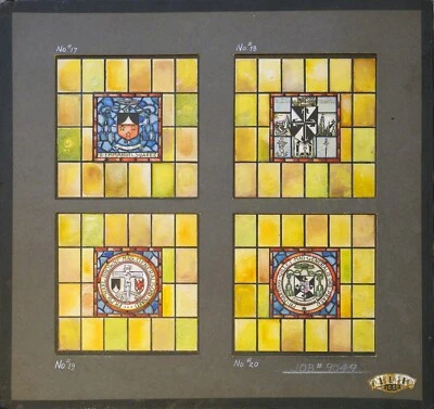 Early 1950’s Daprato Stained-Glass Window Design Painting for St Rose Priory IA - Image 1 of 3
