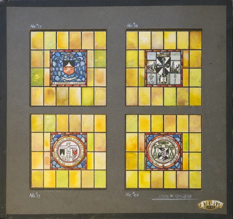 Early 1950’s Daprato Stained-Glass Window Design Painting for St Rose Priory IA Cover