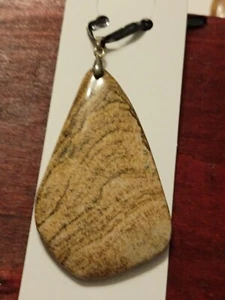 ~ Atemberaubender Bild Jaspis Anhänger Heilstein Wicca Heidnisch - Bild 1 von 1