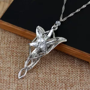 Lord of The Rings Jewelry Arwen's Necklace LOTR Gift - Silver Plated - Picture 1 of 5