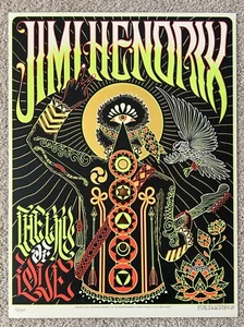 Jimi Hendrix Poster - The Cry of Love Palehorse gold foil - Picture 1 of 6