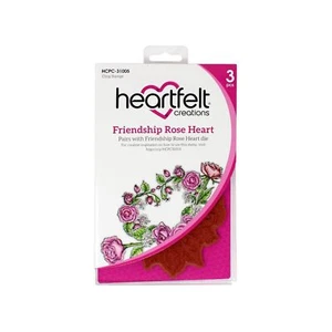 Juego de sellos Heartfelt Creations Friendship Rose Heart Adling HCPC-31005 retirado - Imagen 1 de 2