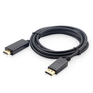 CAVO VIDEO DESKTOP MONITOR DISPLAYPORT TO HDMI DP DISPLAY PORT 1,8M NERO - Foto 1 di 4