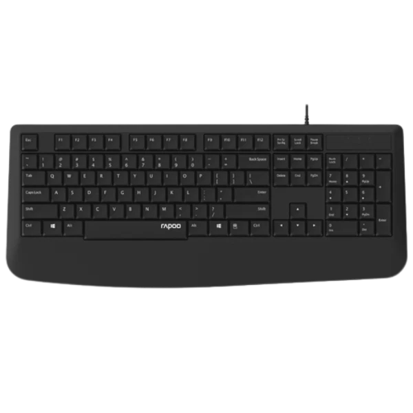 RAPOO NK1900 Wired Keyboard, Entry Level, Laser Carved Keycap, Spill-Resistant - Image 1 of 1