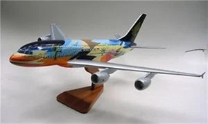 A-380 Tropical Singapore Airbus Airplane Mahogany Kiln Dry Wood Model Large New - Picture 1 of 1