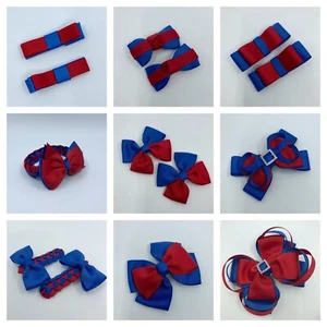 Royal Blue and Red School Hair Accessories - Picture 1 of 78