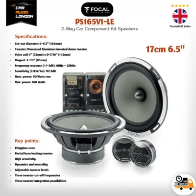 Focal PS 165 V1 Last Edition 6.5" 320W 2-Way Car Door Component Speakers System - Image 1 of 4