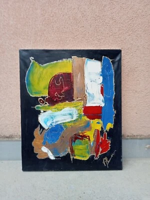 Ecole Francaise xx Huile Sur Toile.magnifique Composition Signee - Photo 1/4