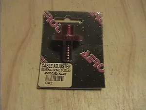 AEROTEK ROJO ANODIZADO CABLE ALUMINIO AJUSTADOR UNA PIEZA SUZUKI 10mm NUEVO - Imagen 1 de 1