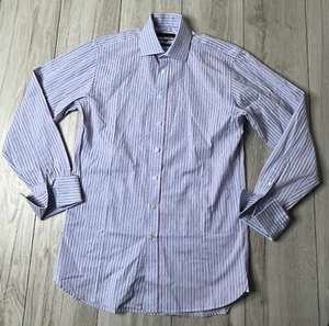 Austin Reed Luxury Two Fold Cotton Striped Shirt Size 15R - Picture 1 of 5