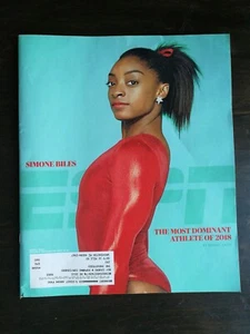 ESPN the Magazine December 2018 January 2019 Simone Biles Most Dominant Athlete - Imagen 1 de 2