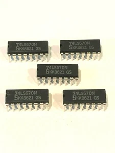 IC de circuito integrado Qty (5) Signetics 74LS670N - Imagen 1 de 3