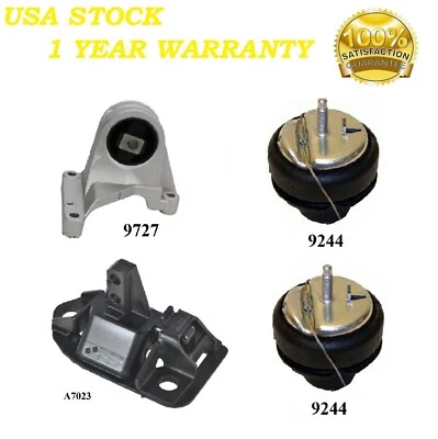 4 PIEZAS MONTAJE MOTOR Y TRANSMISIÓN APTO PARA 1999-2000 Volvo C70 2.3L y 2.4L Foto 1 de 4