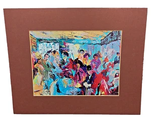Vintage Paris Sidewalk Cafe von Leroy Neiman 11 x 14 mattiert Felecie Italien 1974 - Bild 1 von 7