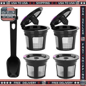 Wiederverwendbare K Cup Filter Pods für Keurig 1.0 Kaffeemaschinen 4er Pack Schaufel, BPA frei - Bild 1 von 7