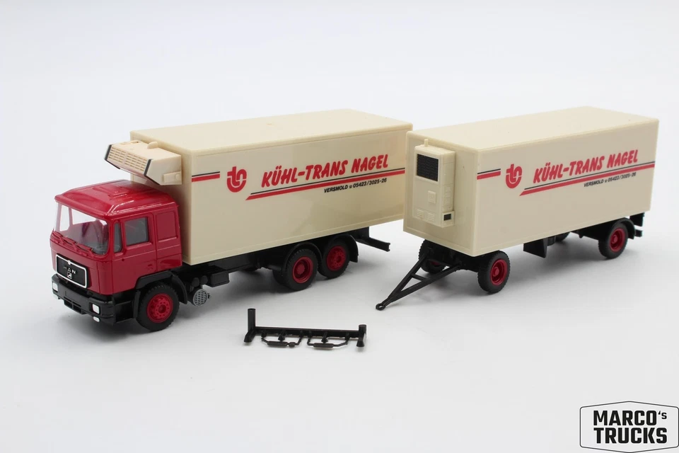Herpa MAN F90 refrigerated drawbar truck "Kühl-Trans Nagel Versmold" 1:87 /H2590 - Image 1 of 1