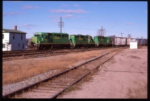 Original Rail Slide - NBS New Brunswick Southern 9801+ McAdam NB 1998 NON Kodak - Picture 1 of 1