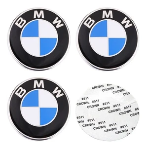 4 pezzi 60 mm emblema adesivo per BMW auto coprimozzo cerchioni copriruota DE - Foto 1 di 12