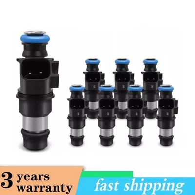 Juego de 8 inyectores de combustible para Buick Rainier 5,3 L 2005-2007 Hummer H2 6,2 L 2008 V8 Foto 1 de 4