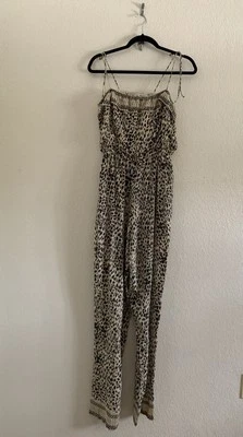 Sea New York Animal Print Jumpsuit Sleeveless Size 8 100% Silk Lightweight - Image 1 of 4