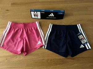 Adidas Girls 2 Pack Shorts Pink & Black. Size 14 - Picture 1 of 3